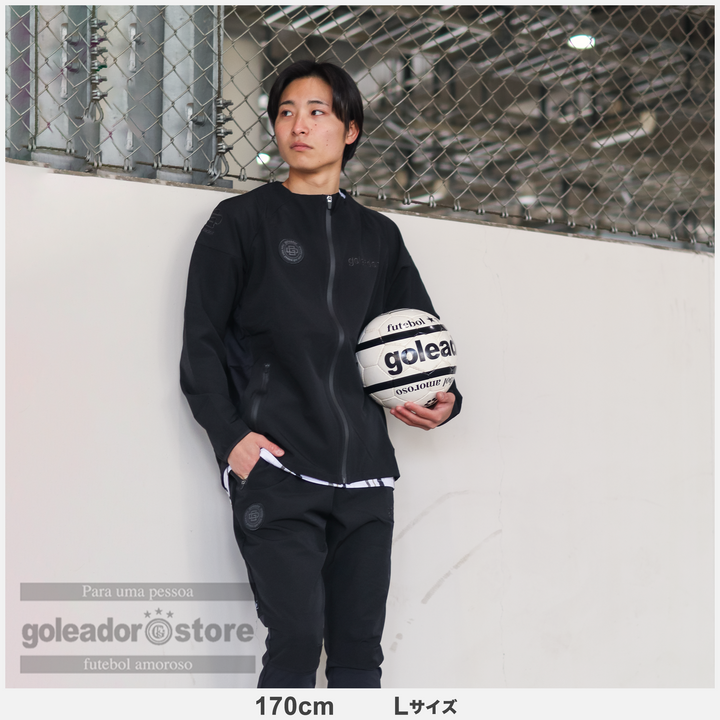 ナイロンWaffle textureジャージノーカラーZIP トレーニング