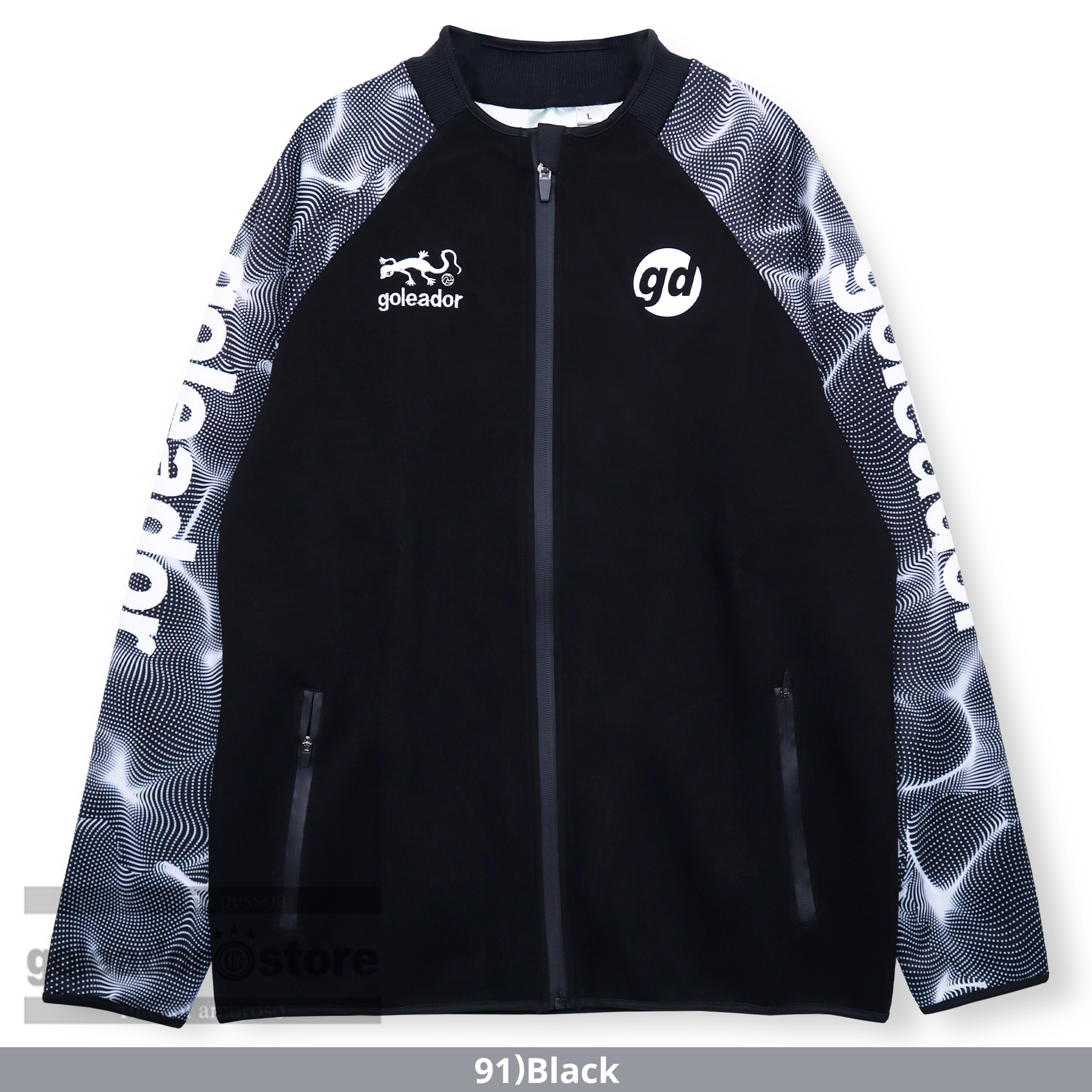 ゴレアドール(goleador) ダンボールニット 水面模様 ジップジャケット Sサイズ ブラック(91) G-2609 g-2609_91a.png?v=1728362170