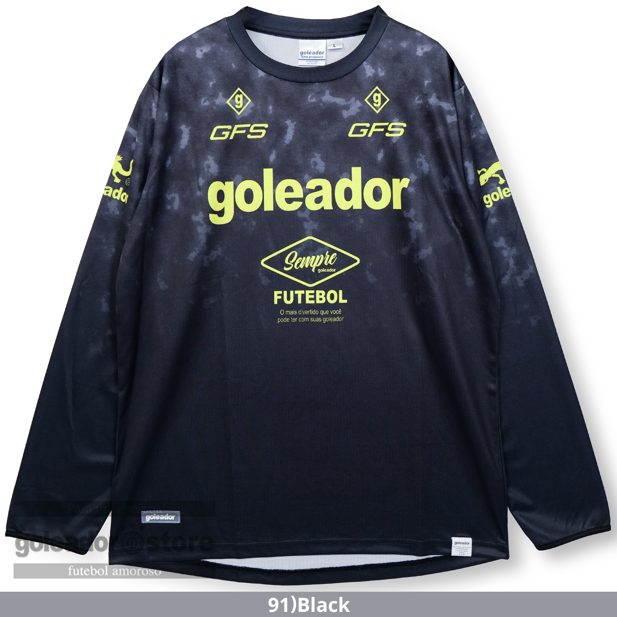 goleador 長袖ウェア 黒 ゴールドロゴ 150 ゴレアドール公式】goleador Nuvem guradation ロング プラクティス