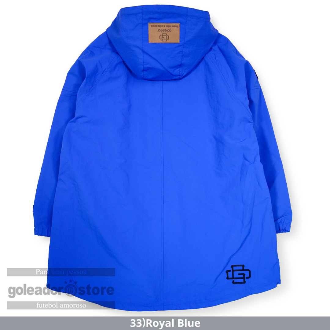 ナイロンワッシャー フードZIP ハーフ コート