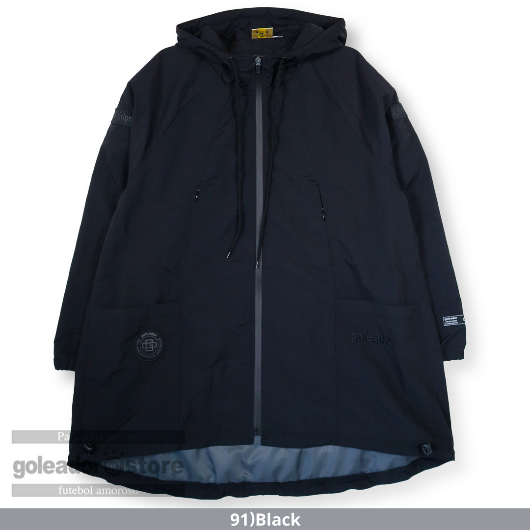 ナイロンワッシャー フードZIP ハーフ コート