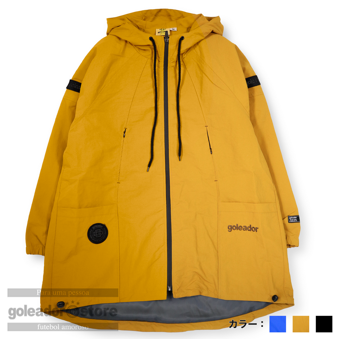 ナイロンワッシャー フードZIP ハーフ コート