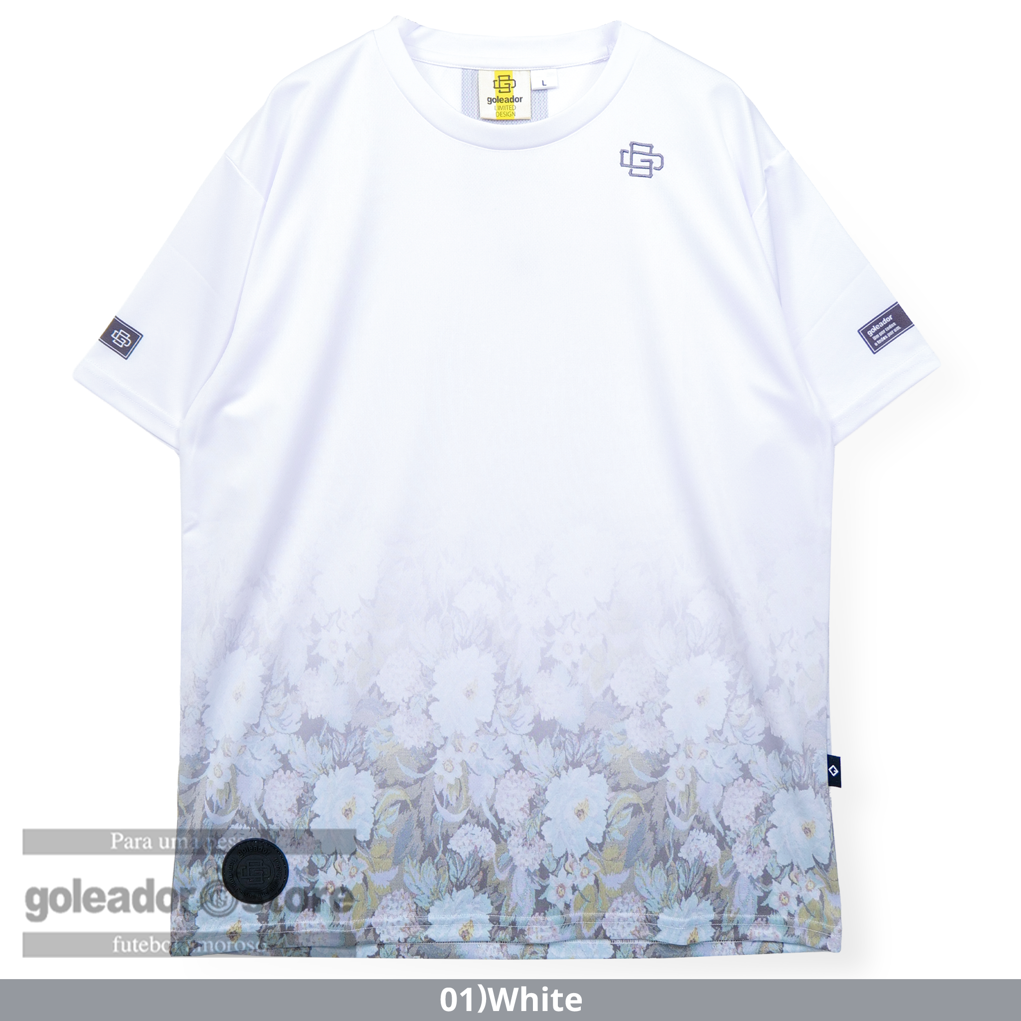 プラクティス ゴブラン花柄生地昇華プリント グラデーション Tシャツ