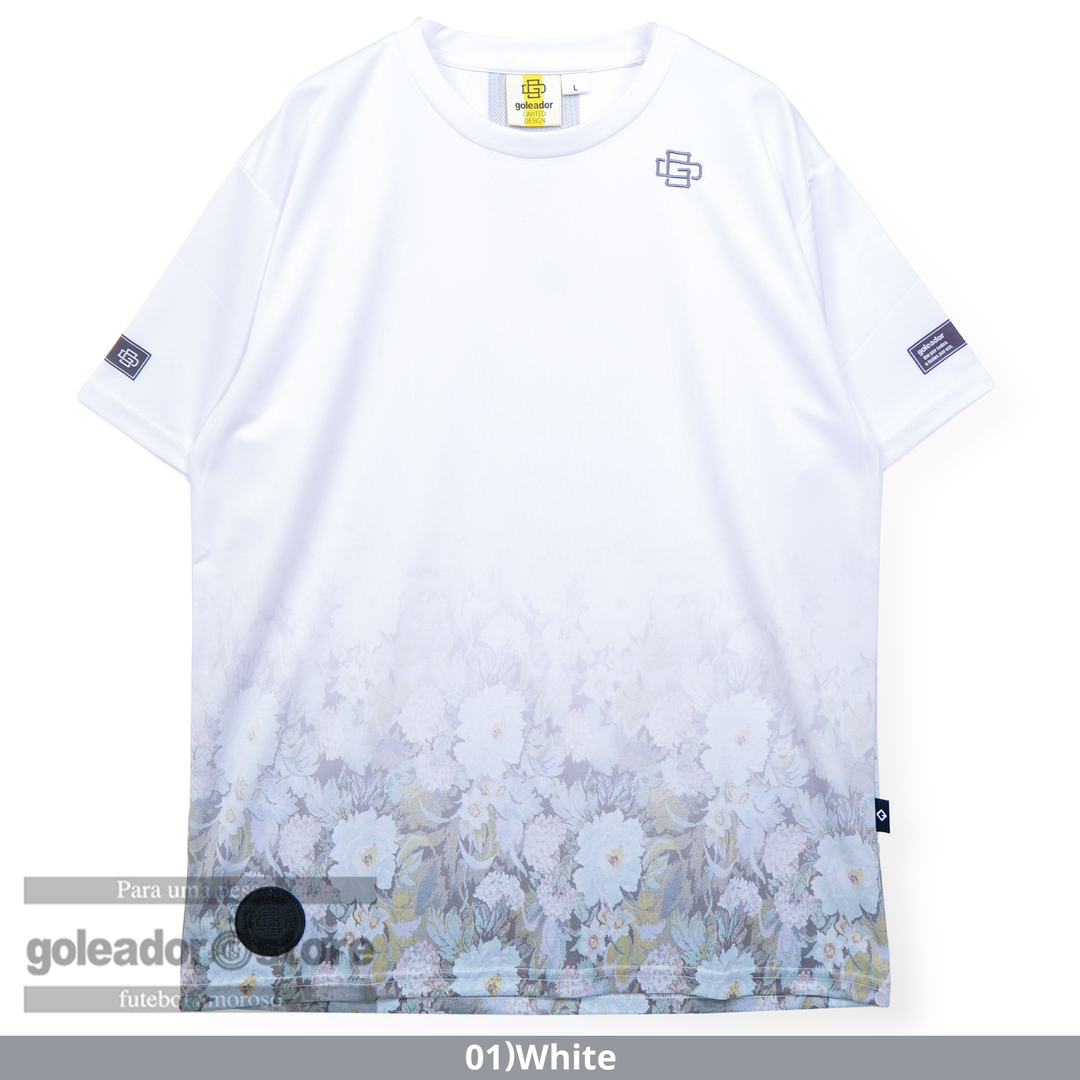 プラクティス ゴブラン花柄生地昇華プリント グラデーション Tシャツ