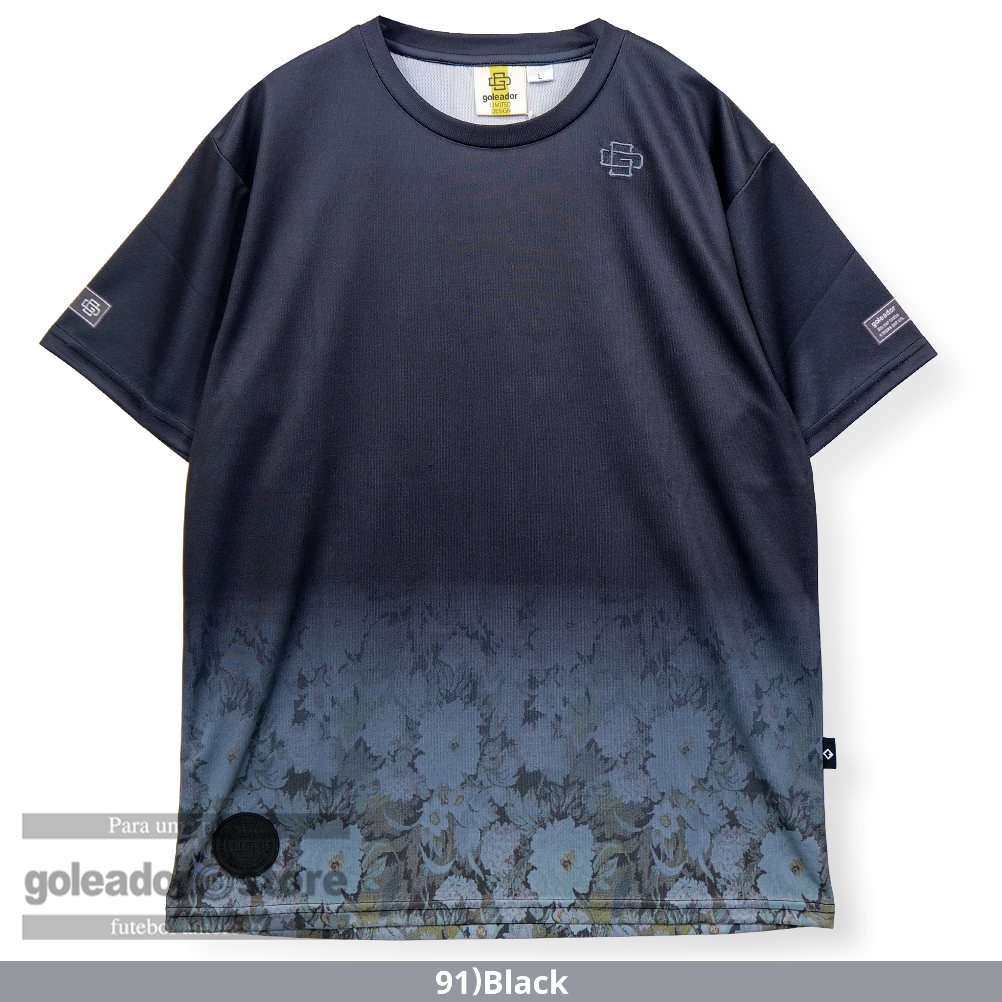 プラクティス ゴブラン花柄生地昇華プリント グラデーション Tシャツ