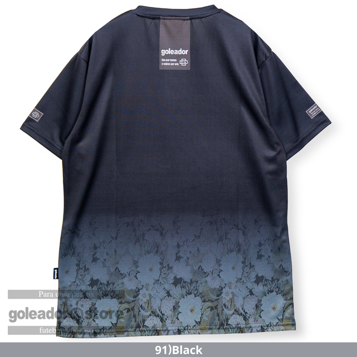 プラクティス ゴブラン花柄生地昇華プリント グラデーション Tシャツ