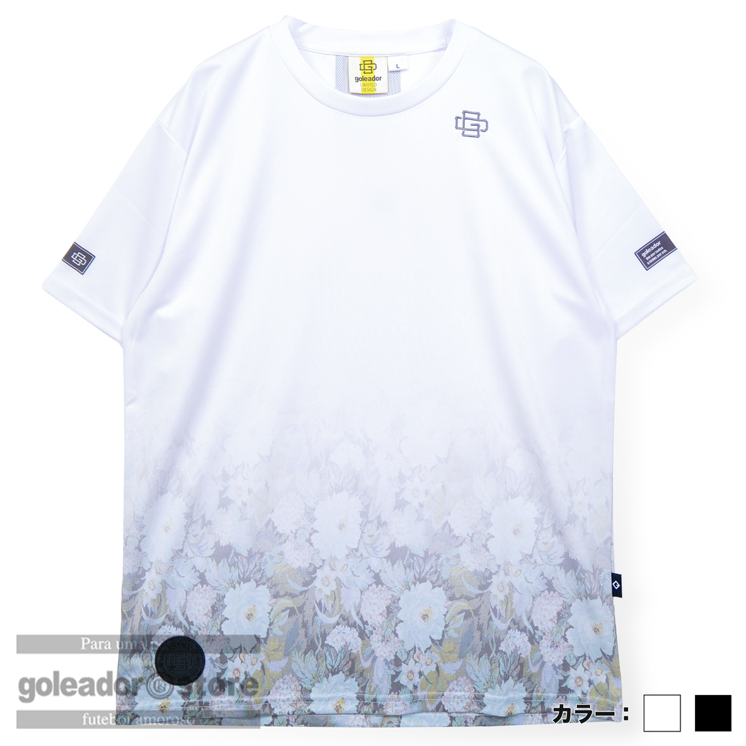 プラクティス ゴブラン花柄生地昇華プリント グラデーション Tシャツ
